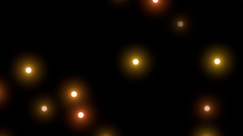 LED Rain — Amber Bokeh Drift